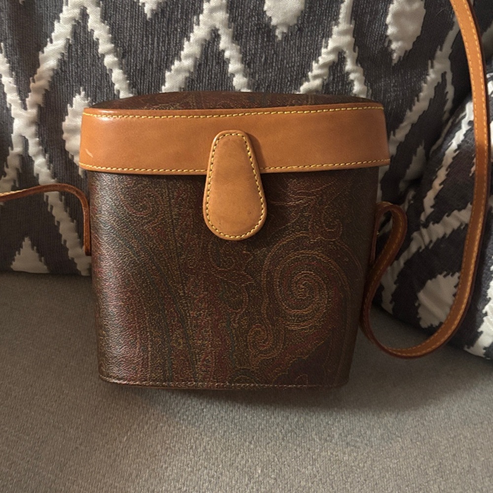 Etro Brown and Tan Crossbody Bag
